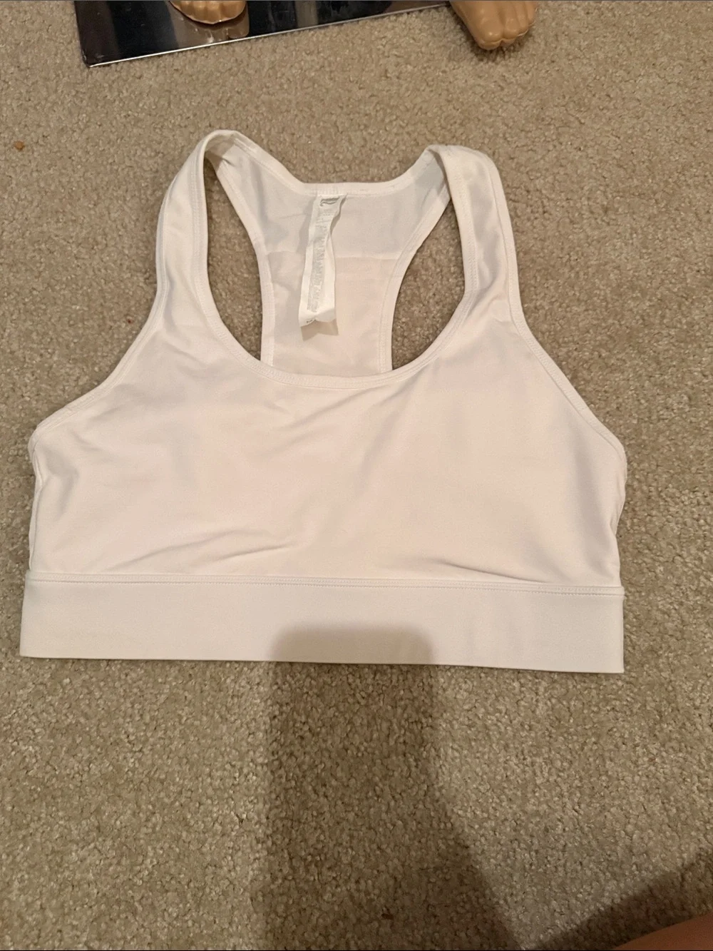 Fall Women’s Racerback Sports Bra - White